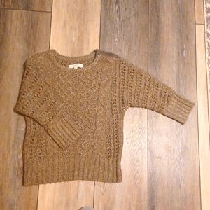 xs Ann Taylor LOFT elbow length sweater tan/brown